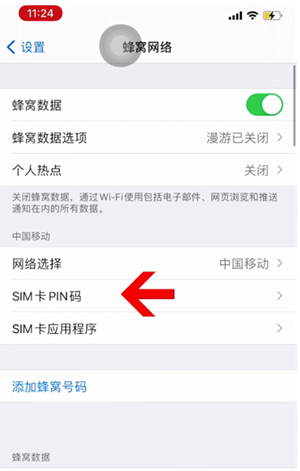 宾阳苹果14维修网分享如何给iPhone14的SIM卡设置密码 